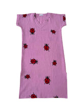 Lady bug hand blocked printed kaftan